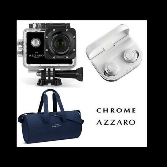 Chrome Azzaro Men's Cologne Bag Headset Wireless Earbuds Digital - Main Image